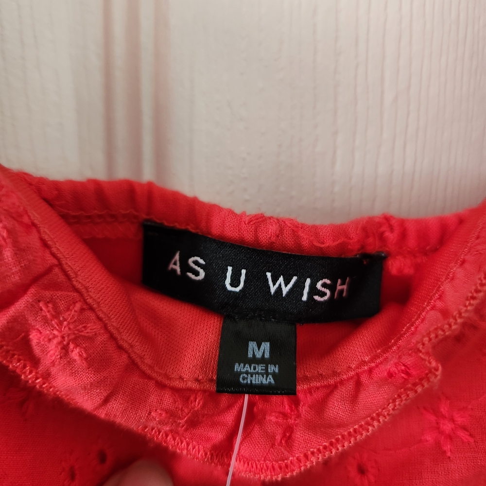 As U Wish Red Eyelet Sundress - Picture 2 of 5